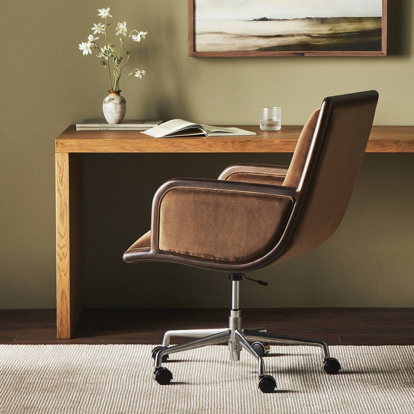 Julia Velvet Desk Chair