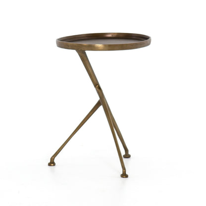 Carver Side Table Antique Brass