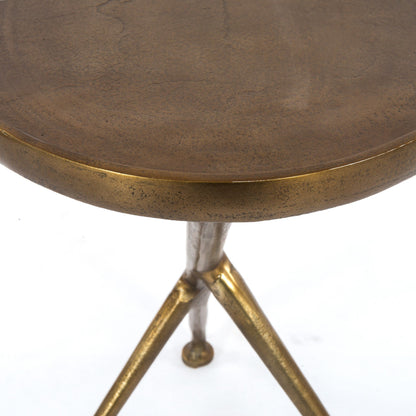 Carver Side Table Antique Brass