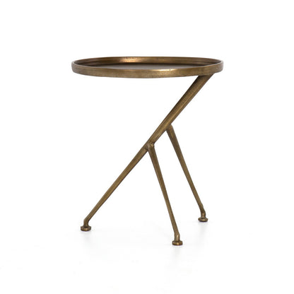 Carver Side Table Antique Brass