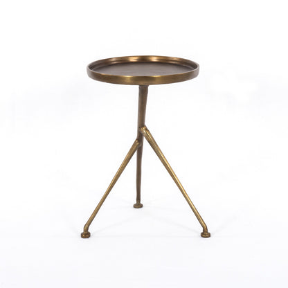 Carver Side Table Antique Brass