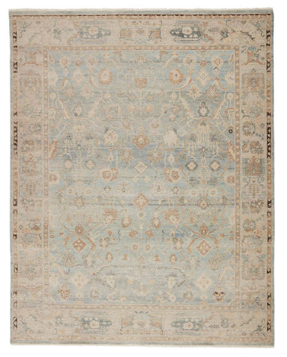 Resonant Light Blue/ Beige Area Rug