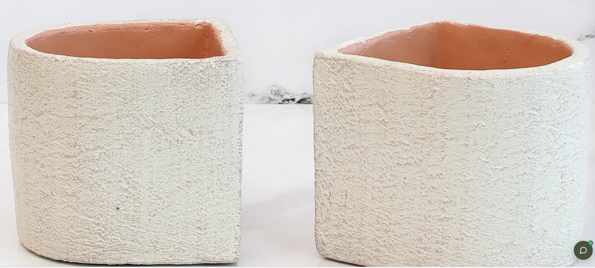 Concrete Book End Planter, Set of 2
